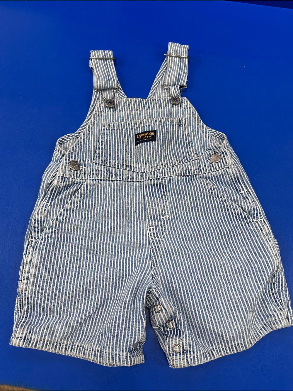 Authentic vintage made in the United States OshKosh B'gosh Blue short overalls